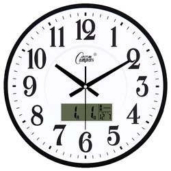 Kangbas Wall Clock Living Room Simple and Stylish Wall-Mounted Bedroom Silent Quartz Clock Modern Creative Calendar Clock