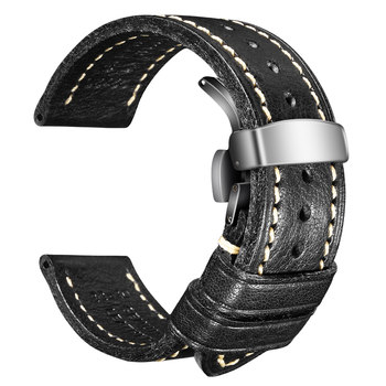 Soft pure cowhide handmade leather strap