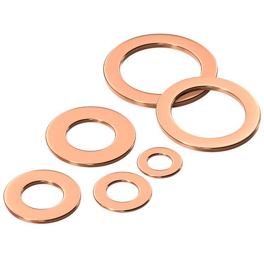 Copper flat washers with high temperature resistance