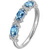 5a grade 18k white gold with certificate natural aquamarine