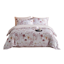 Mercury Home Textiles Xinjiang long-staple cotton 100% cotton four-piece satin set printed bed sheet quilt cover 24 years new product