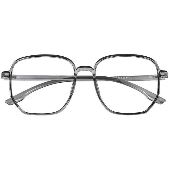 Large frame bright black myopia glasses can be equipped with prescription