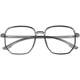 Large frame bright black myopia glasses can be equipped with prescription