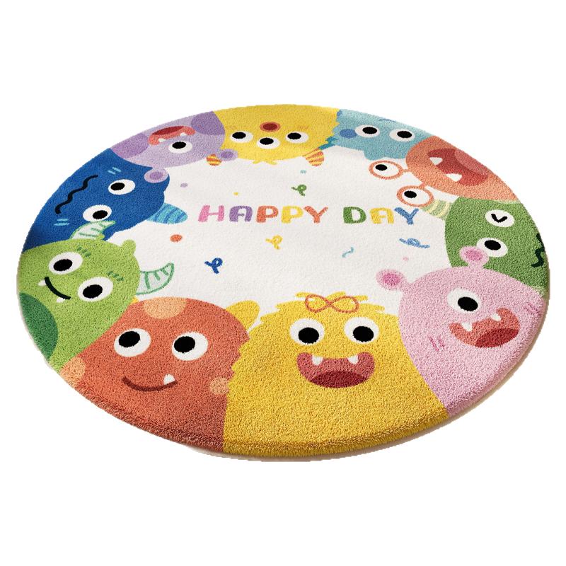 Dopamine Round Rug Girls Bedroom Bedside Floor Mat