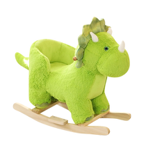 Лошадь-качалка Троянская лошадь Детская лошадка-качалка Детская машина-качалка из цельного дерева Музыкальное кресло-качалка с динозавром Подарок на первый день рождения