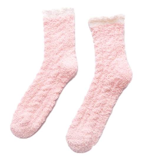 珊瑚绒月子袜子女产后加绒加厚棉袜家居睡眠保暖睡觉地板袜秋冬季