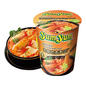 Nourishing tom yum hot and sour shrimp soup cup noodles