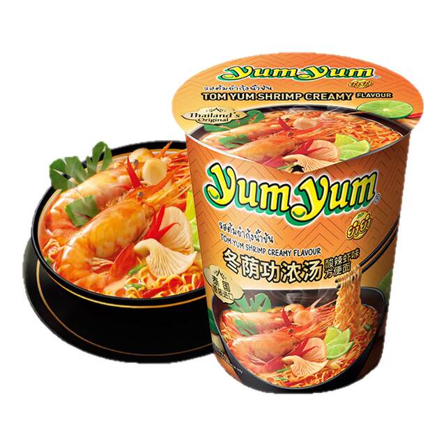Nourishing Tom Yum Hot and Sour Shrimp Soup Cup Noodles
