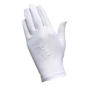 Meituzu spandex full finger embroidered women's gloves