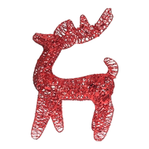 Christmas deer luminous wrought iron pair of deer elk vine deer ornaments deer pull cart festive scene layout window decorations