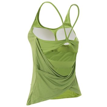 Fitness girl summer yoga vest with chest pad and beautiful back