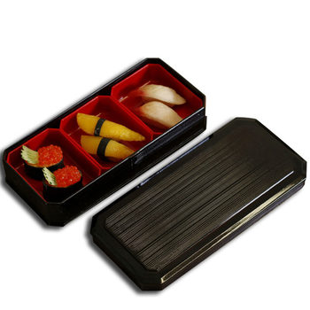 Multi-frame sushi separated japanese and korean style lunch box