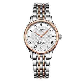 Tianwang watch xindong series plaid dial business mechanical watch men's and women's watch 51202