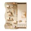 Installation-free solid wood core hole board dressing mirror comes with accessories