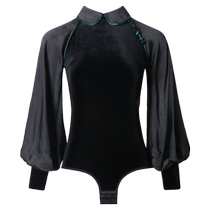 Dan Paul Golden Velvet Waltz Top Womens Dance Clothes Ancient Style Latin Dance Clothing 2024 New Style