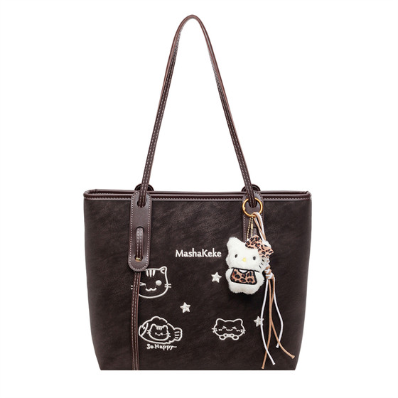 Large-capacity commuter tote bag with stylish design