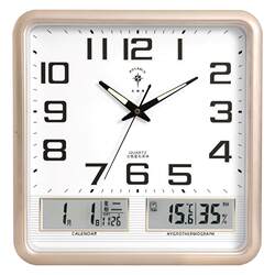 Polaris Radio-Controlled Clock Wall Clock for Living Room Home Use Stylish Perpetual Calendar Wall Clock No Drilling Silent