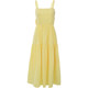 Sincethen yellow suspender skirt seaside long skirt women