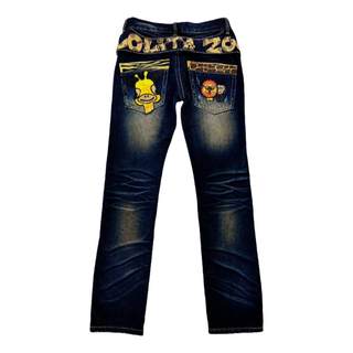 Purchasing embroidered loose straight denim trousers from Korea