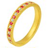 Old temple gold pure gold dotted diamond simple ring ancient method brilliance and joyful sparkle bright ruby nobility