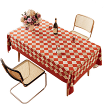 New year ambience with red winter plus velvet table cloth anti-burn and waterproof rectangular home table tea table cloth cushion