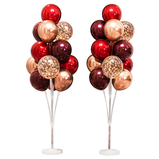 Birthday balloons floor-floating layout set first-year gift living room scene column decoration grasping Zhouluyin full moon banquet supplies