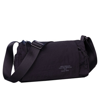 Men's outdoor waterproof large capacity nylon crossbody bag