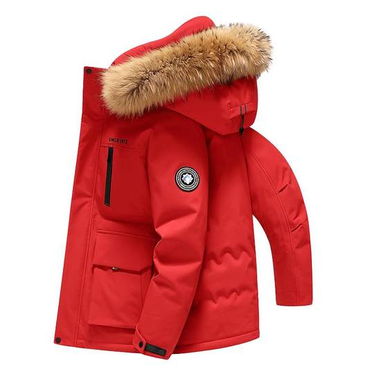 【梓渝同款】【紫钻系列】鸭鸭羽绒服男大毛领新品连帽保暖潮外套