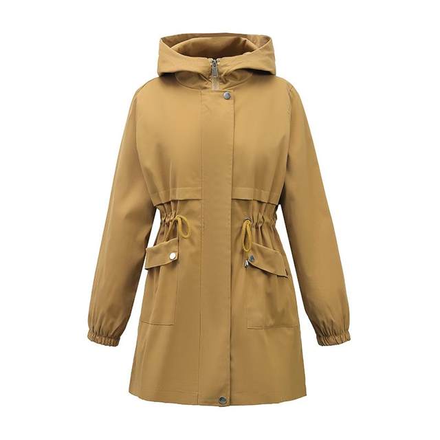 Early spring windbreaker for women mid-length 2025 spring wear new loose casual British style small thin coat jacket