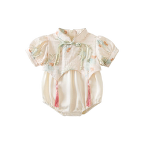 Baby clothes summer clothes newborn baby clothes baby girls national style jumpsuit full moon 100 days thin harem summer clothes