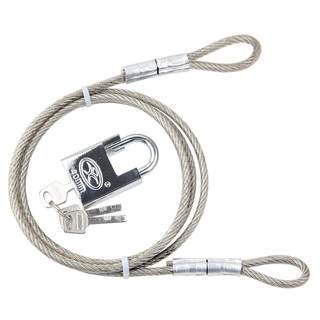 Steel wire rope lock to prevent theft and shearing