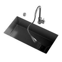 Changhong 304 stainless steel sink vegetable basin large single-slot kitchen vegetable basin sink under counter basin handmade 1287