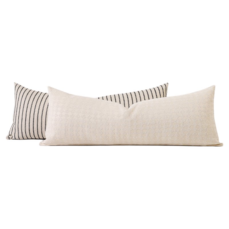 Cream style long pillow bed back cushion
