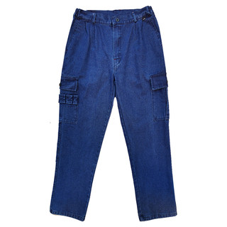 Wear-resistant loose workshop overalls denim overalls