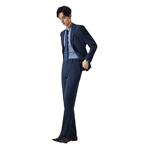 (High-end series) Qi brand plaid suit mens suit autumn new business casual lapel collar suit dress