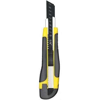 Rubberized black blade utility knife thickened high carbon steel