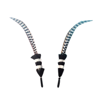 2023 Spring Festival Gala Ultramarine Dance Props Feather Feather Performance Stage Headdress Pretty Feather Opera Feather