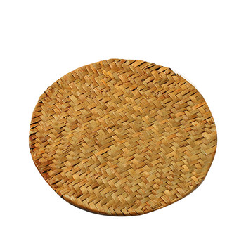 Seaweed hand-woven round placemat table mat retro insulation mat ຊາ mat indoor ອາຫານຈີນຕ້ານ scalding ຕາຕະລາງ mat ຕົບແຕ່ງ