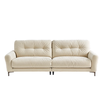 Quanyou Home Modern Simple Cloud Fabric Sofa Living Room Small Apartment Solid Wood Frame Straight Sofa 111152