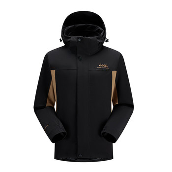 Jeep fleece jacket two-piece set wear-resistant and warm in autumn