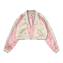 xVESSEL coat womens thin spring and summer casual versatile creative embroidered robe trendy short sports suit