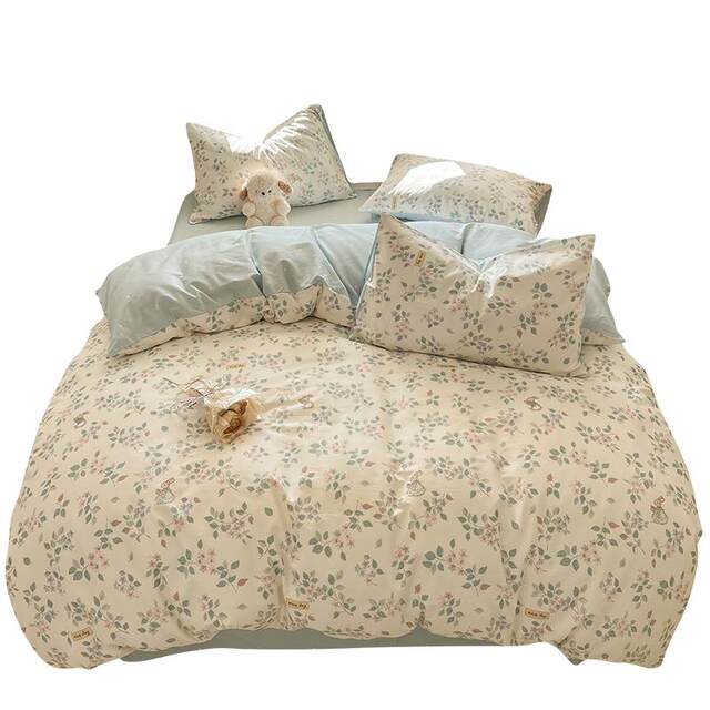 Muji pure cotton four-piece set 100 all cotton ins style