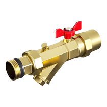 Floor heating water distributor valve sleeve valve water inlet with filter ball valve geothermal main pipe PPR25 return water valve 1 inch union 32