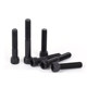 High-strength black cylindrical hexagon screw