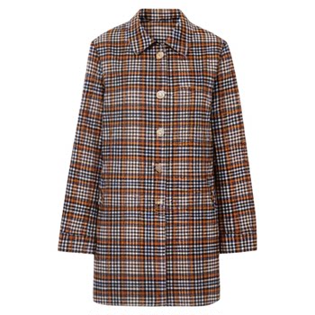 Keshan wool medium plaid printed woolen jacket
