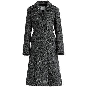 OBEG欧碧倩中长款轻奢粗花呢外套女冬大衣10464071