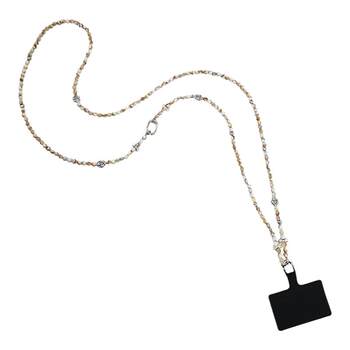 High-end mobile phone chain long diagonal cross flower sunglasses chain