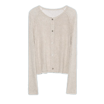 Tencel linen hollow knitted cardigan womens summer thin style with suspender skirt and blouse ice silk air-conditioning shirt top