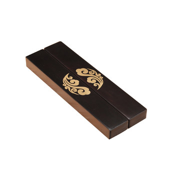 Solid Wood Purple Sandalwood Scroll Pen Holder, Calligraphy Supplies, New Chinese Style Pen Stand, Paperweight, Pen Rest Set