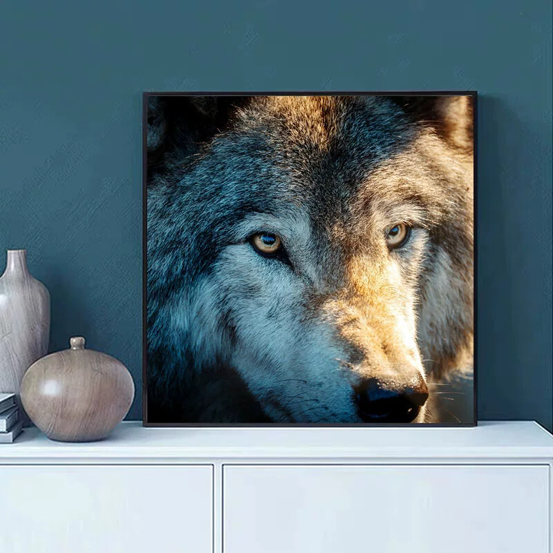 Wolf Decorative Painting, Fierce Beast Wall Art, Modern Minimalist Mural for Bedroom, Dining Room, Living Room, Sofa Background Wall Wolf Decorative Painting, Fierce Beast Wall Art, Modern Minimalist Mural for Bedroom, Dining Room, Living Room, Sofa Background Wall